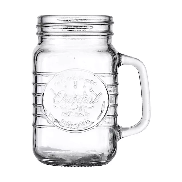 Decorative Embossed Glass Mason Jar Mug — Dollar General penny item