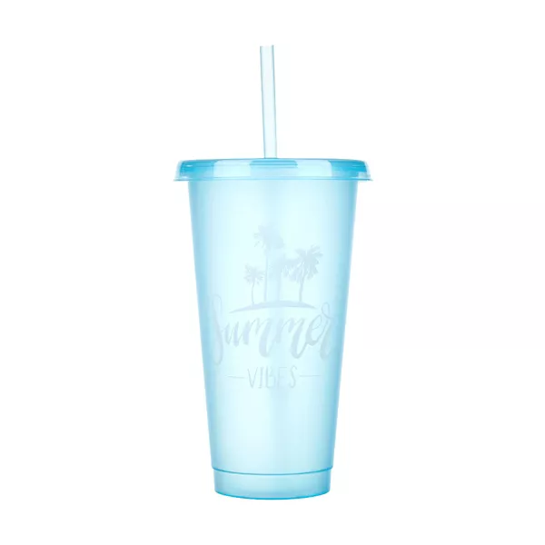 Printed Cup with Lid & Straw, Assorted — Dollar General penny item