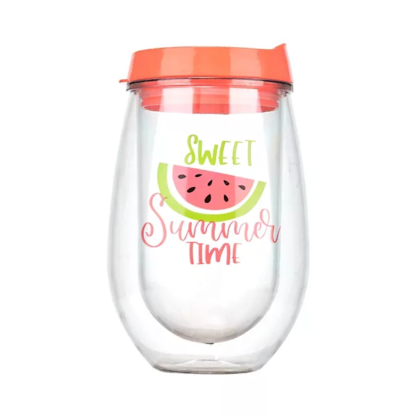 Double Wall Printed Wine Tumbler, Assorted — Dollar General penny item
