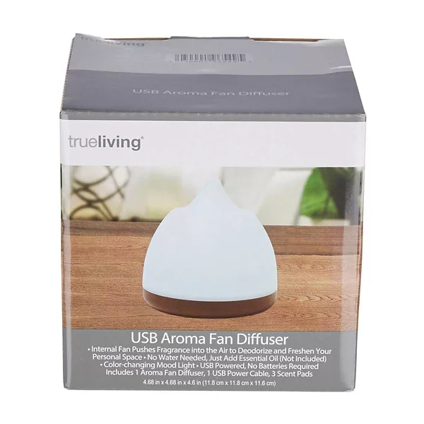 True Living USB Aroma Fan Diffuser — Dollar General penny item