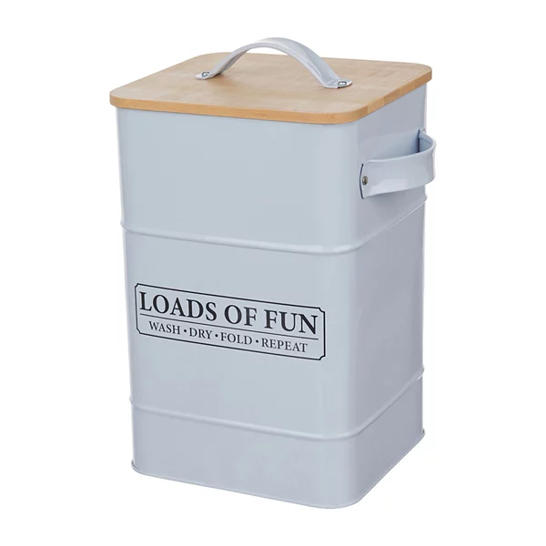 Laundry Tin with Bamboo Lid, Large — Dollar General penny item