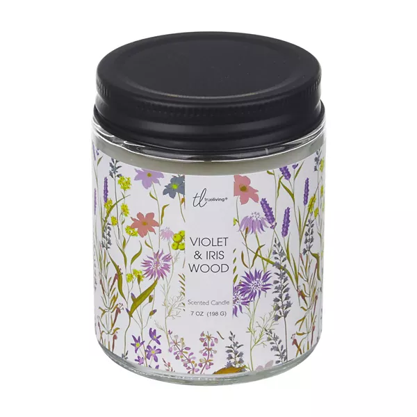 True Living Scented Glass Jar Candle, 7 oz - Assorted — Dollar General penny item
