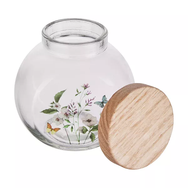 Glass Spice Jar with Wooden Lid, Assorted — Dollar General penny item