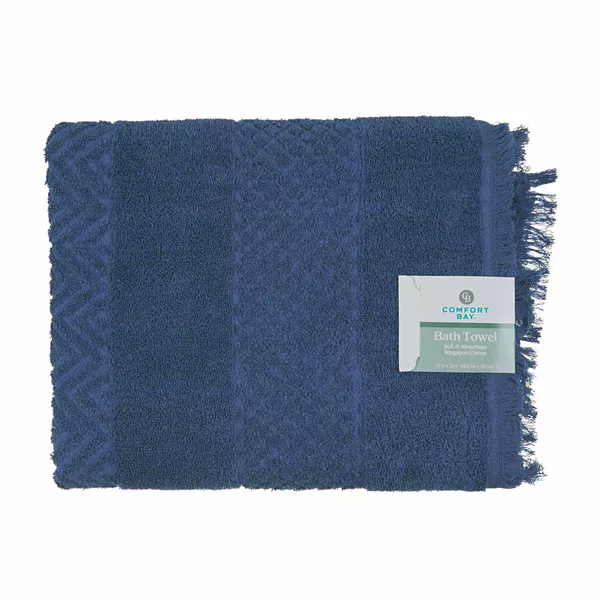 Comfort Bay Bath Towel, Blue — Dollar General penny item