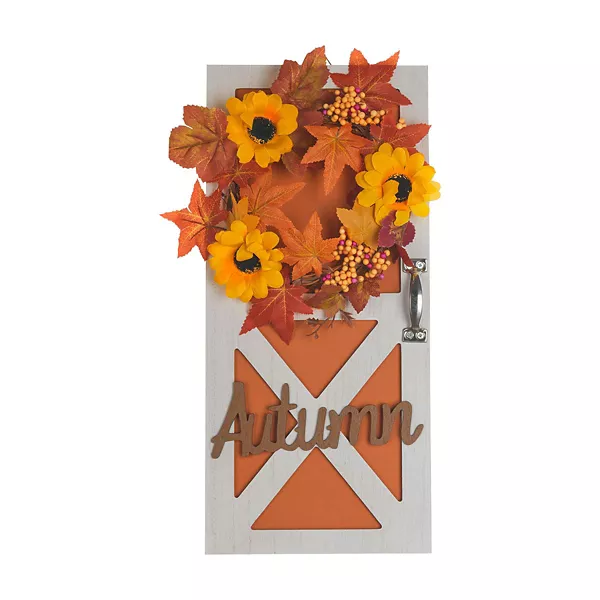 Harvest Door with Wreath Hanging Wall Decor, Assorted — Dollar General penny item