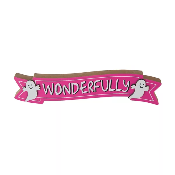 Halloween Decorative Wooden Block With Saying, Assorted — Dollar General penny item