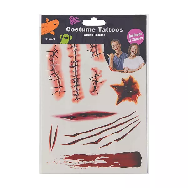 Halloween Decorative Costume Tattoos, Assorted — Dollar General penny item
