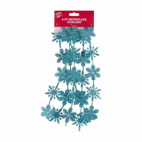 Holiday Style Snowflake Garland, 6 ft, Assorted — Dollar General