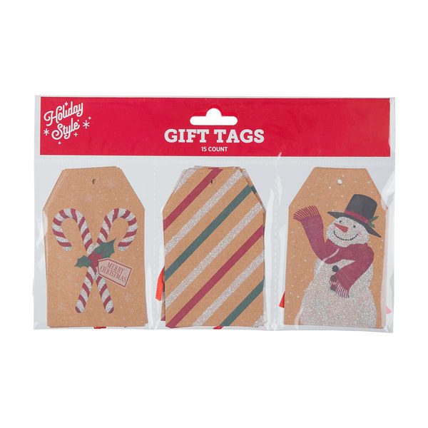 Holiday Style Christmas Gift Tags, 15 Count, Assorted — Dollar General (SKU 38238601)
