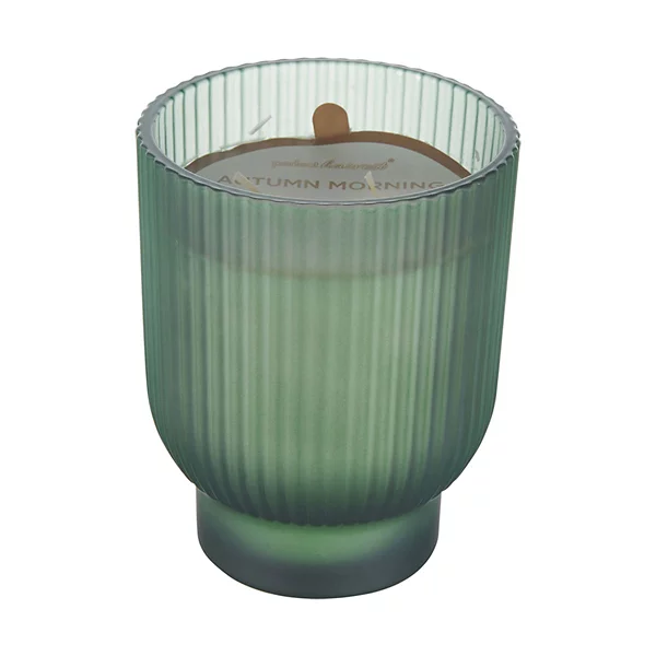 Perfect Harvest Ribbed Candle, Autumn Morning - 14 oz — Dollar General penny item