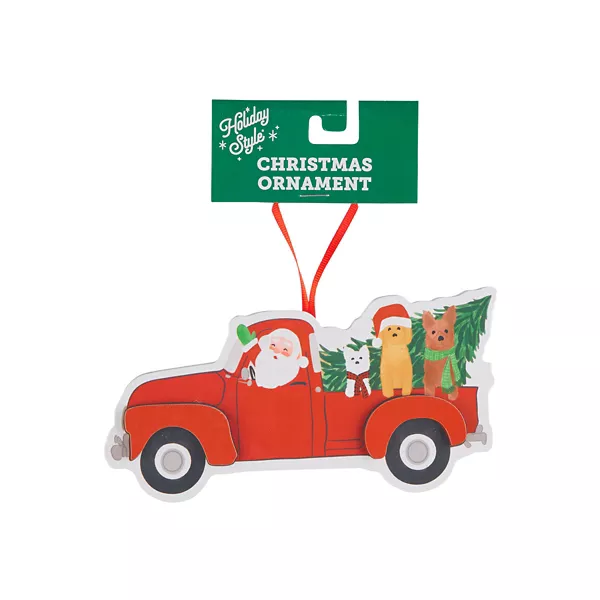 Holiday Style Wooden Truck Christmas Ornament — Dollar General penny item