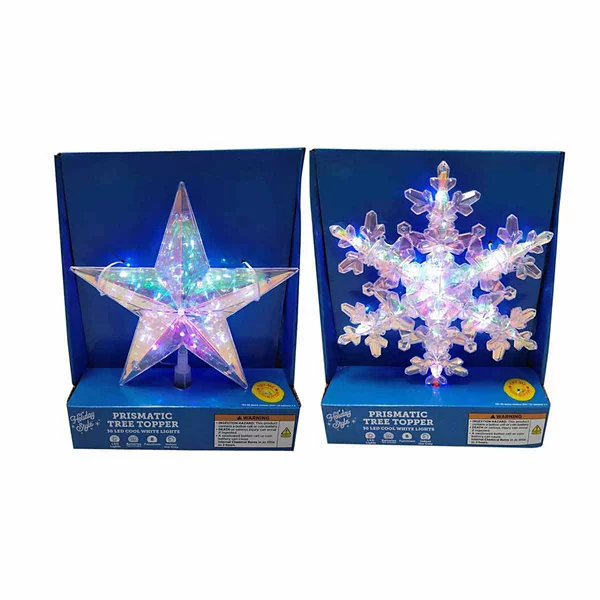 Holiday Style Christmas Prismatic Tree Topper, Assorted — Dollar General penny item