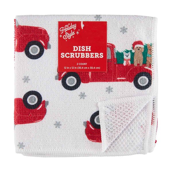 Holiday Style Dish Scrubbers, 2 Count, Assorted — Dollar General (SKU 38414001)