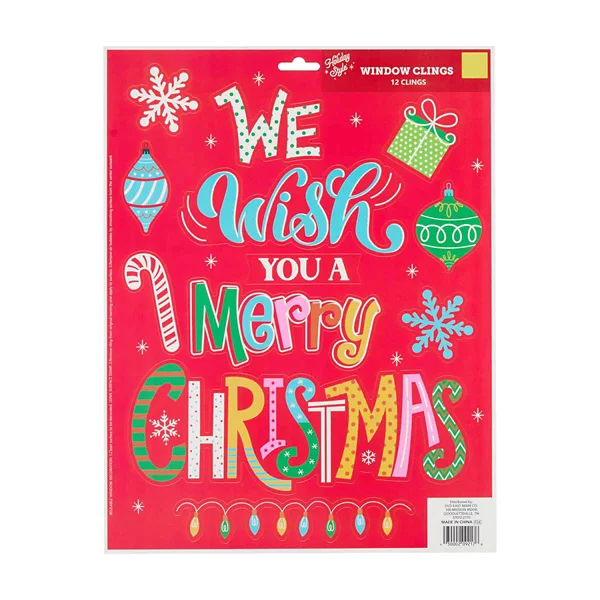 Holiday Style Christmas Window Clings, 1 Count, Assorted — Dollar General penny item