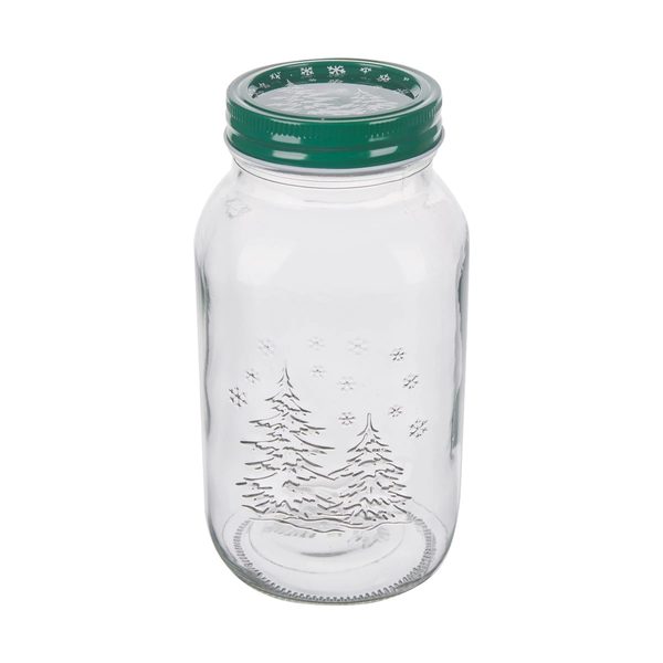 Christmas Embossed Transparent Quart Jar, Assorted — Dollar General (SKU 38491001)