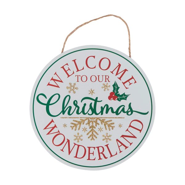 Decorative Christmas Wall Hanging Sign, Round, Assorted — Dollar General (SKU 38562301)