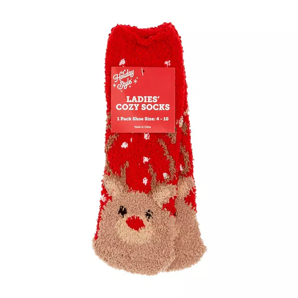 Holiday Style Christmas Ladies' Cozy Socks, 1 Pair, Assorted — Dollar General penny item