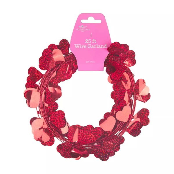 Happy Valentine's Day Wire Garland, 25 ft — Dollar General (SKU 39484801)