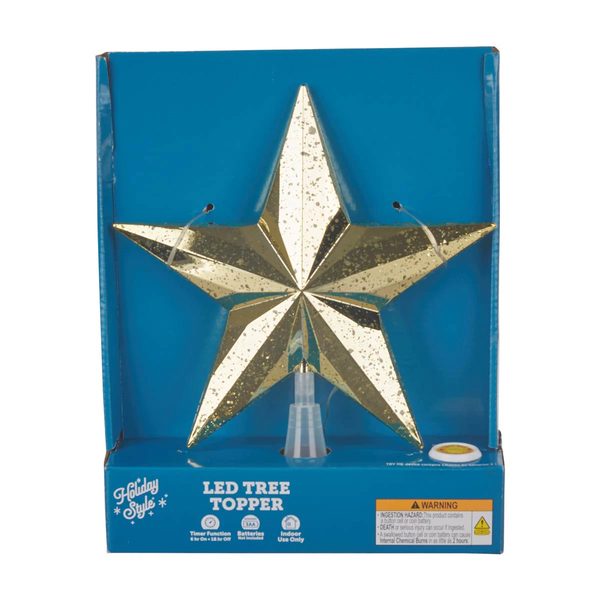 Holiday Style LED Star Tree Topper, Assorted — Dollar General