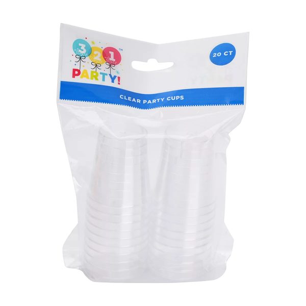 321 Party! Clear Party Cups, 20 ct — 70% off during the remodel at Dollar General #13201