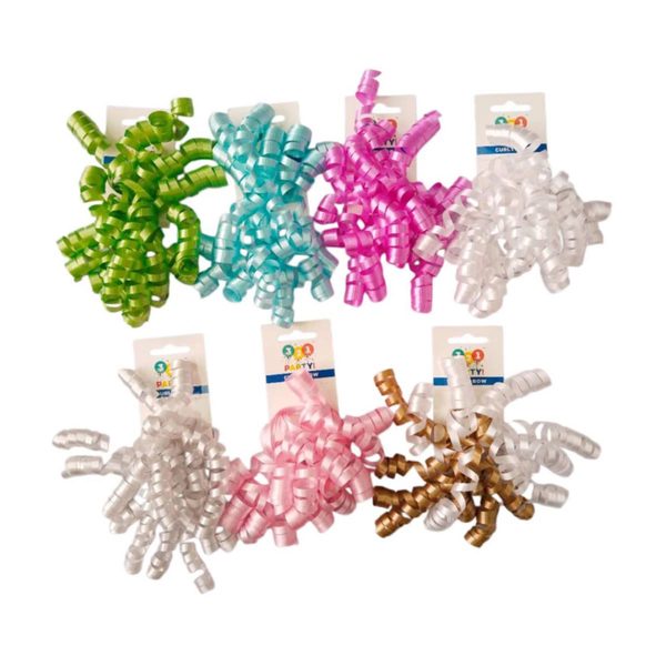 321 Party! Ribbon Curly Bow, 7 Assorted Colors — 70% off during the remodel at Dollar General #1250