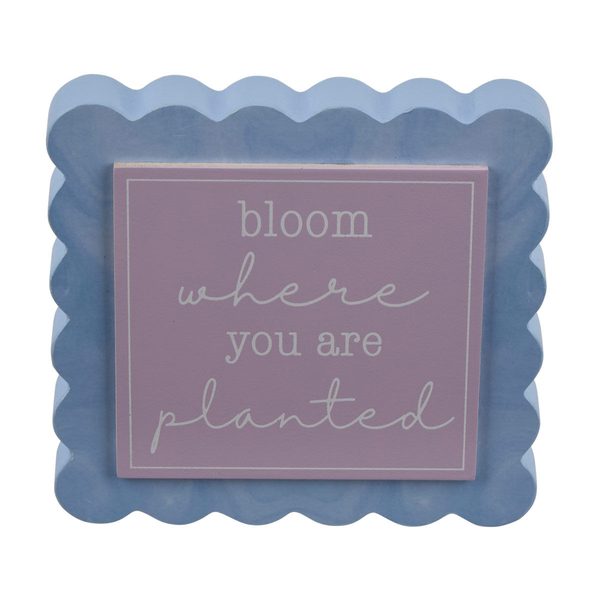 Decorative Scalloped Edge Word Block Sign, 6 Assorted Designs — Dollar General