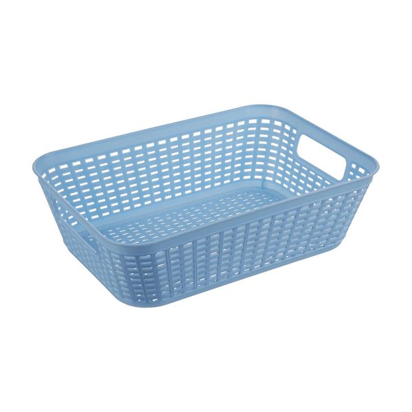 Rectangular Storage Basket with Handles, 2 Assorted Colors — Dollar General