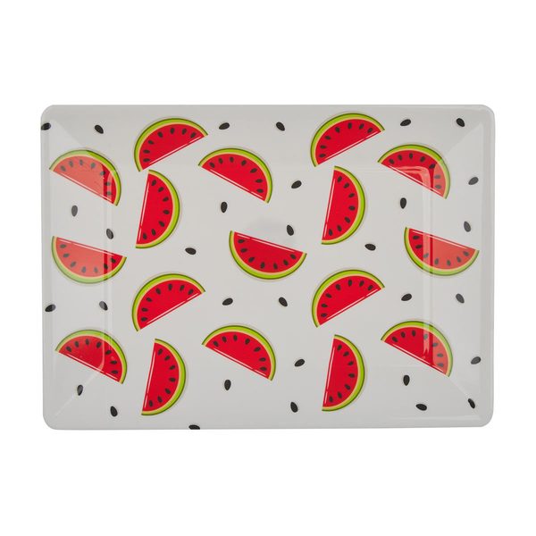 Patriotic Watermelon Printed Rectangular Decorative Tray — Dollar General