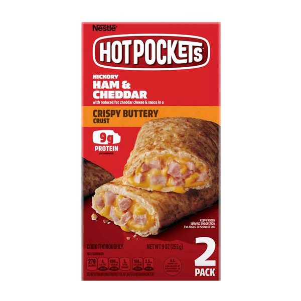 Hot Pockets Hickory Ham & Cheddar in a Crispy Buttery Crust Frozen Sandwiches, 9 oz - 2 pk — 70% off during the remodel at Dollar General #18624