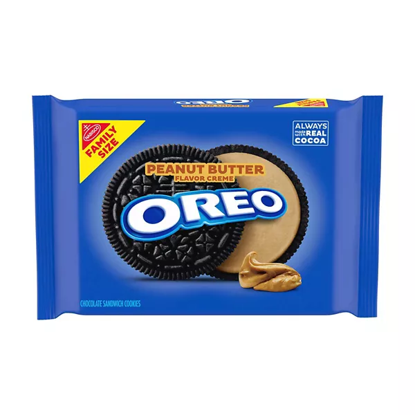 Oreo Peanut Butter Creme Chocolate Sandwich Cookies, Family Size, 17 oz — Dollar General (SKU 29077601)