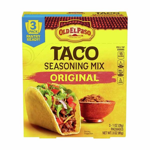 Old El Paso Original Taco Seasoning Mix, Pack of 3 — Dollar General (SKU 27541201)
