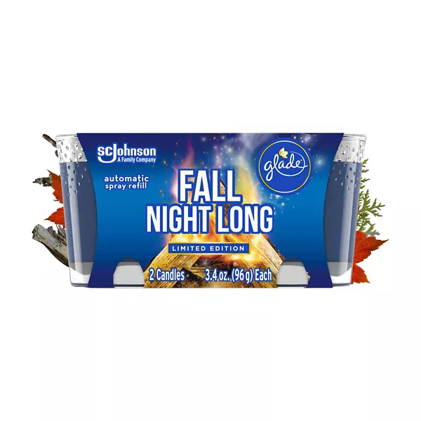 Glade Scented Candle, Fall Night Long, 3.4 oz, 2 Count — Dollar General penny item