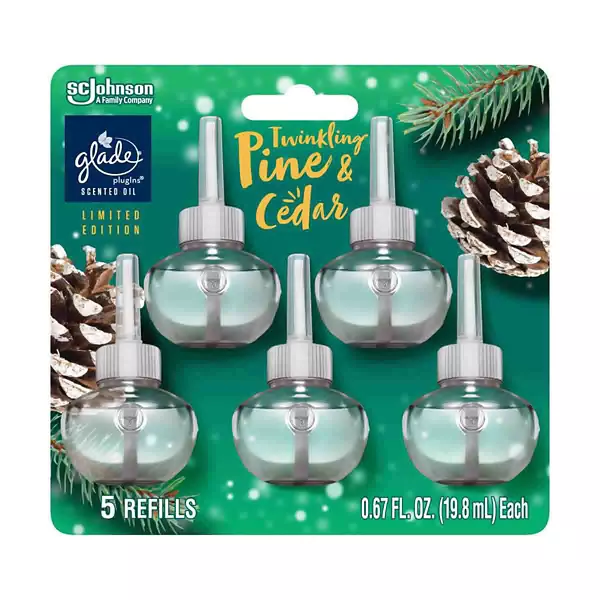 Glade PlugIns Air Freshener Scented Oil Refills - Twinkling Pine & Cedar, 0.67 oz - 5 Count — Dollar General penny item