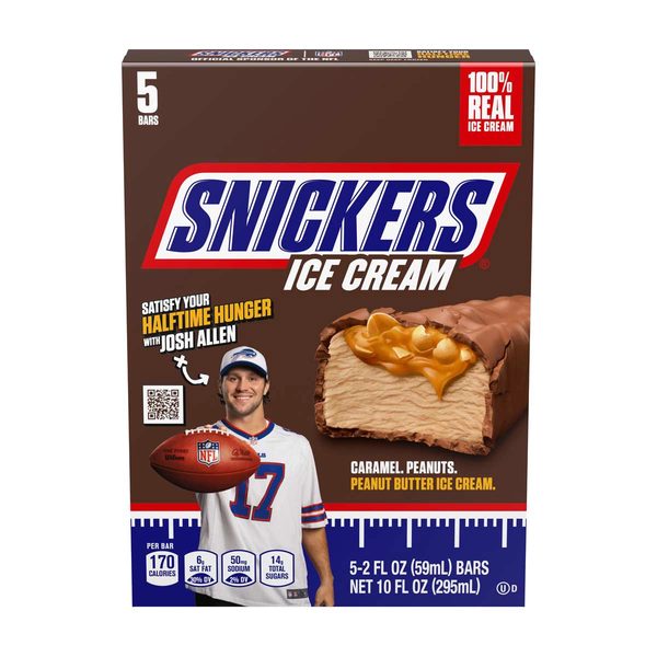 Snickers Ice Cream, Chocolatey Caramel Peanut Butter Ice Cream Bars Individually Wrapped Dessert, 5 Pack, 2 Oz Bars — 70% off during the remodel at Dollar General #13201