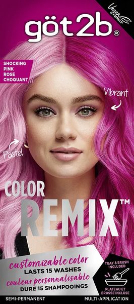 Got2b Color Remix, Customizable Semi-Permanent Hair Color, 093 Shocking Pink — Dollar General penny item