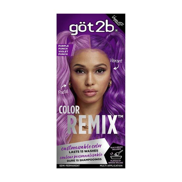 Got2b Color Remix, Customizable Semi-Permanent Hair Color, 094 Purple Punch — Dollar General penny item