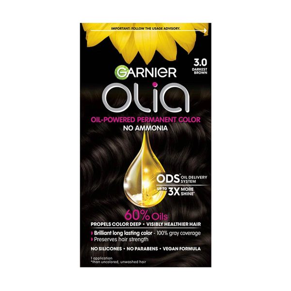 Garnier Olia Oil Powered Ammonia Free Permanent Hair Color, Darkest Brown — Dollar General penny item