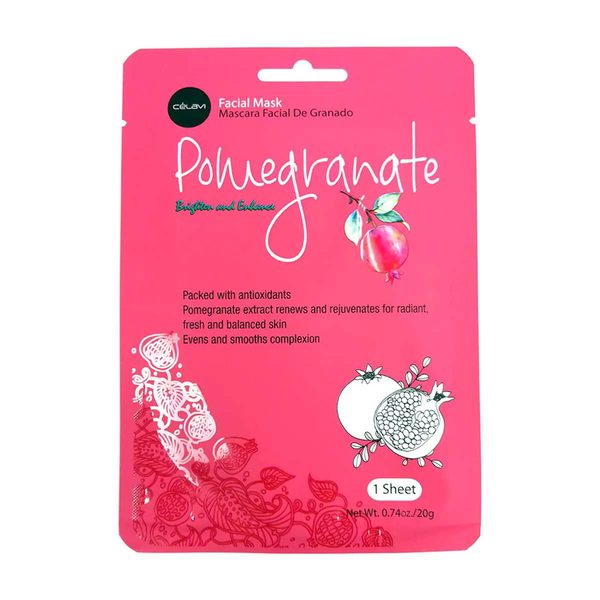 Celavi Pomegranate Facial Sheet Mask, 0.74 oz — Dollar General penny item