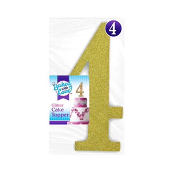 Baked with Love Glitter Topper #4/#5 — Dollar General (SKU 22925301)