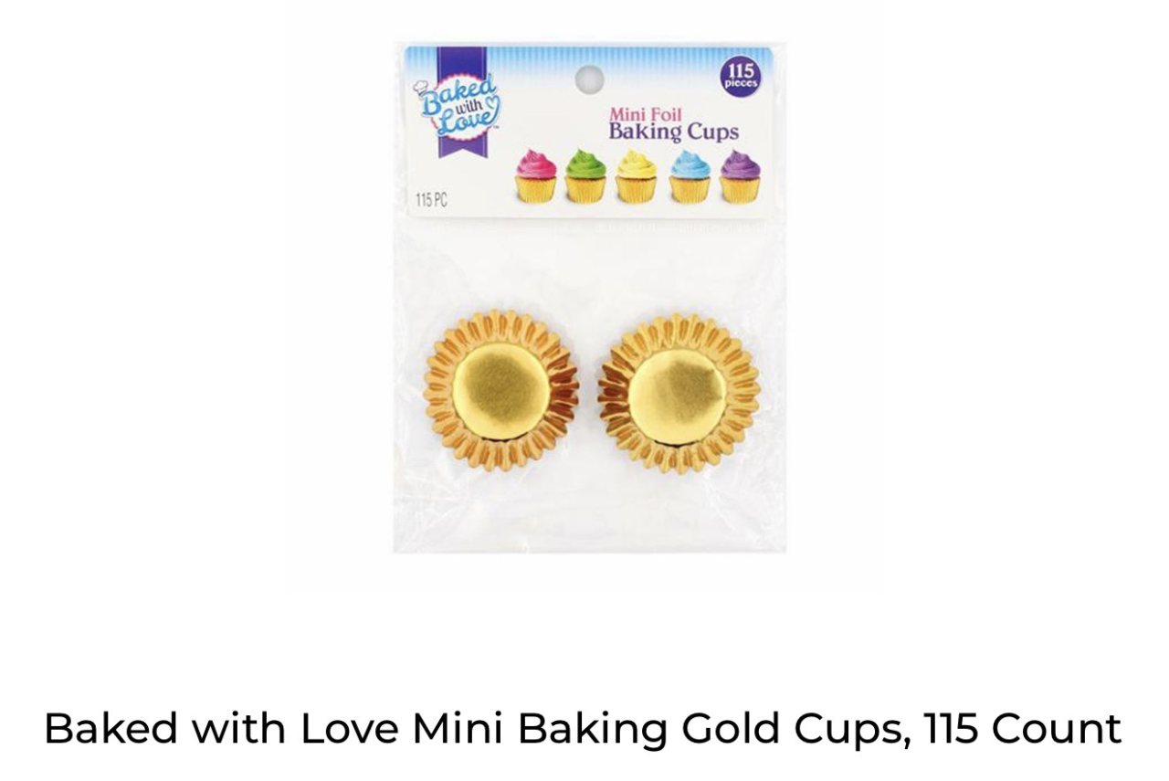 Baked with Love Mini Baking Gold Cups, 115 Count — Dollar General (SKU 24574601)