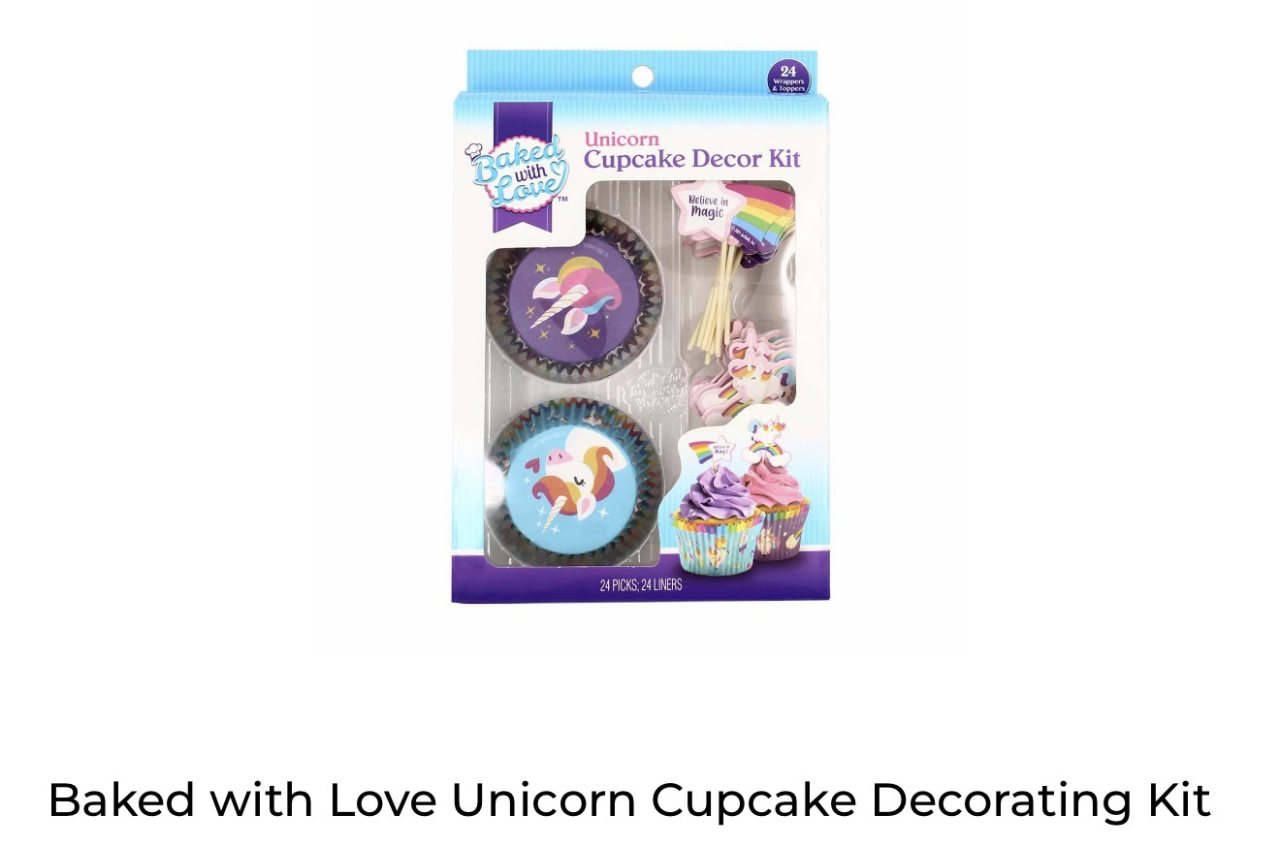 Baked with Love Unicorn Cupcake Decorating Kit — Dollar General (SKU 28533901)