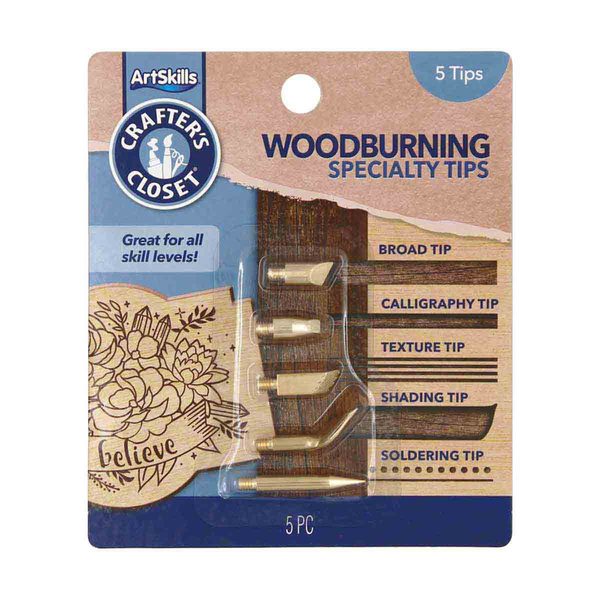 Crafter's Closet Wood Burning Tool Tips, 5 Count — 70% off during the remodel at Dollar General #3685