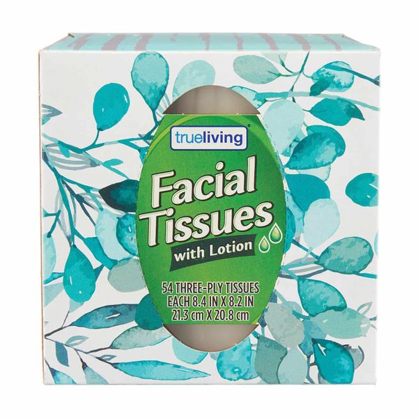 True Living Facial Tissues with Lotion, 3-Ply, 54 ct — 70% off during the remodel at Dollar General #1250