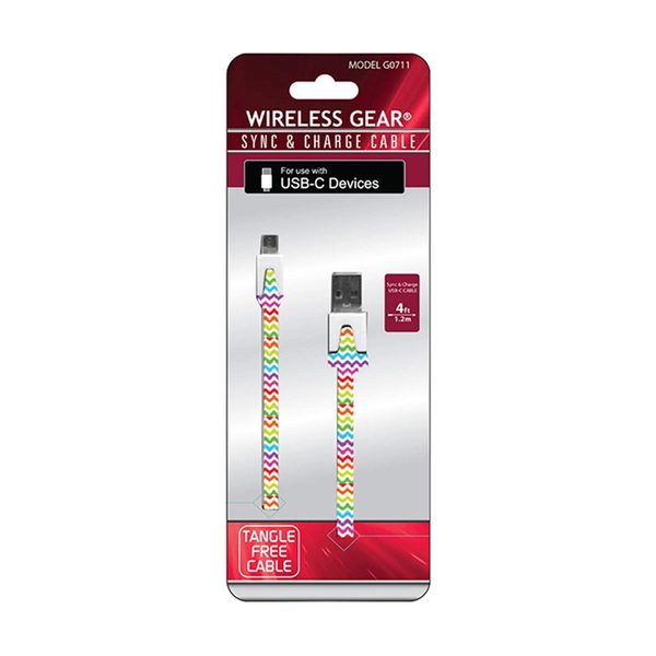 Wireless Gear USB-C Sync & Charge Cable, 4 ft — Dollar General (SKU 28334101)