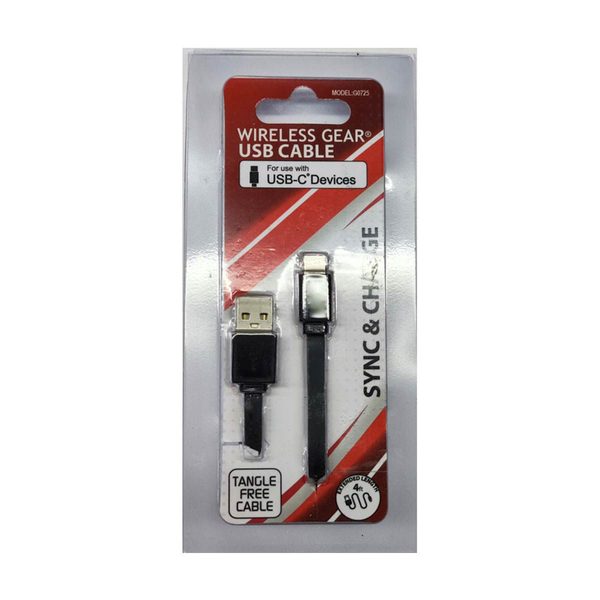Wireless Gear USB-C Cable, Black, 4 ft — Dollar General (SKU 36011401)