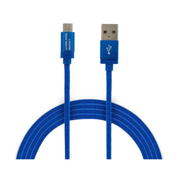 Wireless Gear Micro USB Cable, Blue, 10 ft — Dollar General (SKU 19783204)
