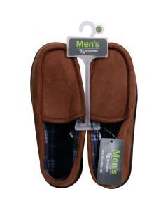 Men’s Brown Moccasin Slippers, Medium Size 9-10 — Dollar General penny item