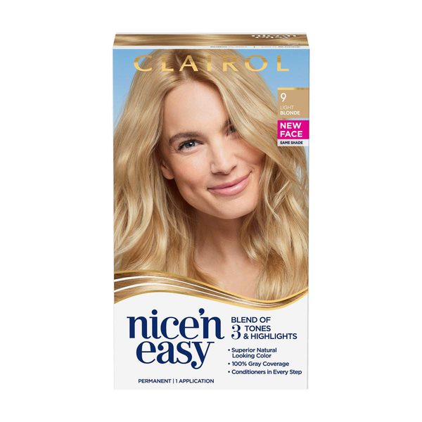 Clairol Nice'n Easy Permanent Hair Color Kit, 9 Light Blonde — Dollar General penny item