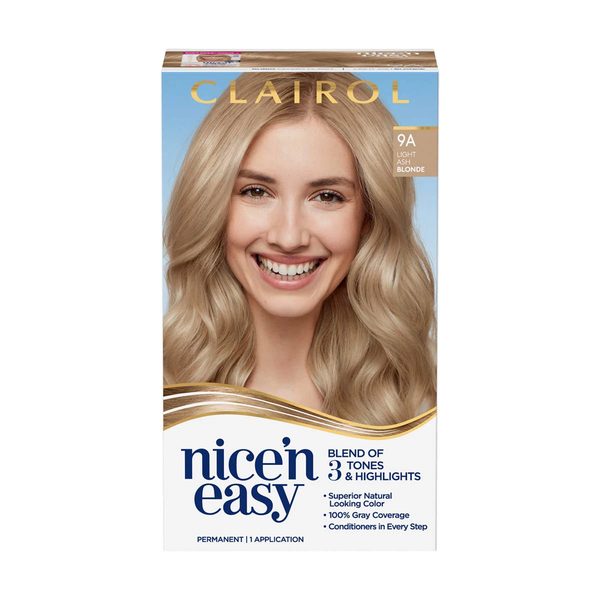 Clairol Nice'n Easy Permanent Hair Color Kit, 9A Light Ash Blonde — Dollar General penny item