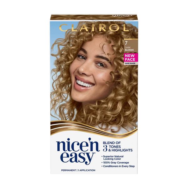 Clairol Nice'n Easy Permanent Hair Color Kit, 7 Dark Blonde — Dollar General penny item